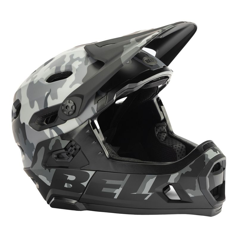 Casco bici Bell FF Super DH MIPS Spherical nero lucido opaco camo