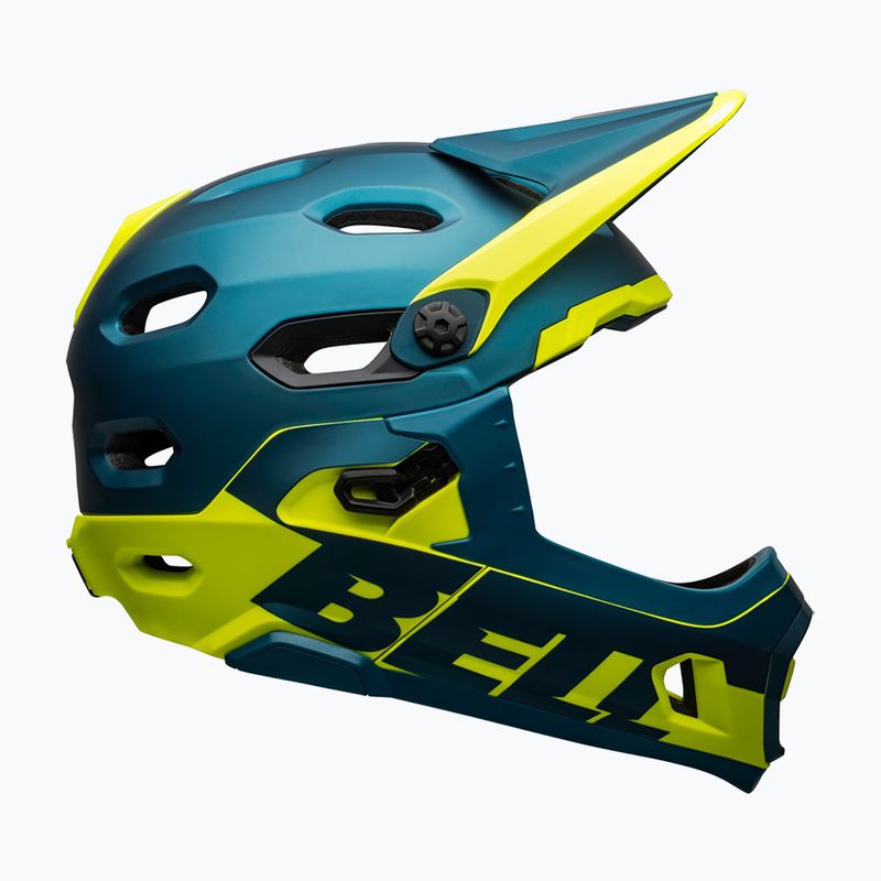 Bell FF Super DH MIPS Spherical casco da bici lucido opaco blu/hiviz 2