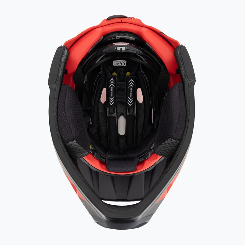 Bell casco bici FF Super DH MIPS Spherical fasthouse opaco lucido rosso/nero 5