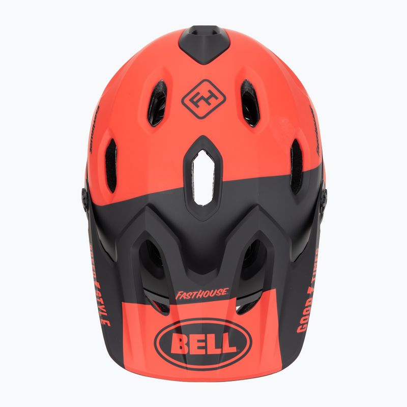 Bell casco bici FF Super DH MIPS Spherical fasthouse opaco lucido rosso/nero 6