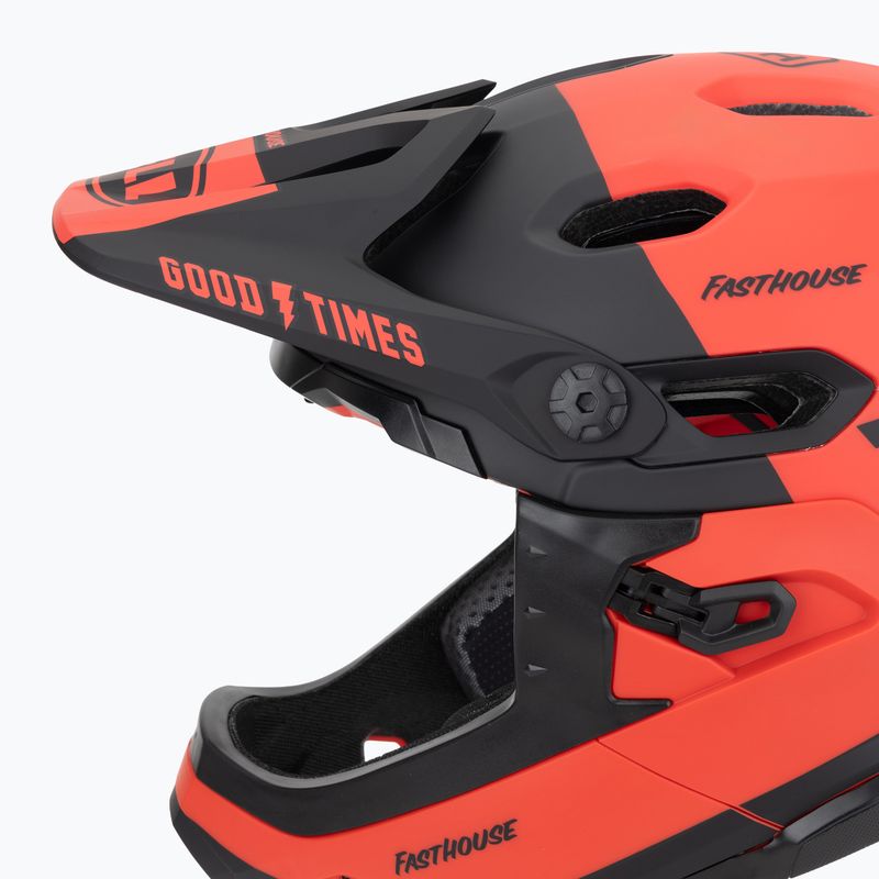 Bell casco bici FF Super DH MIPS Spherical fasthouse opaco lucido rosso/nero 7