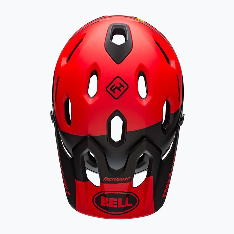 Bell casco bici FF Super DH MIPS Spherical fasthouse opaco lucido rosso/nero 5