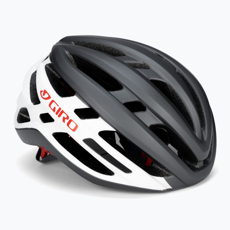 Casco da bicicletta Giro Agilis portaro opaco grigio/bianco