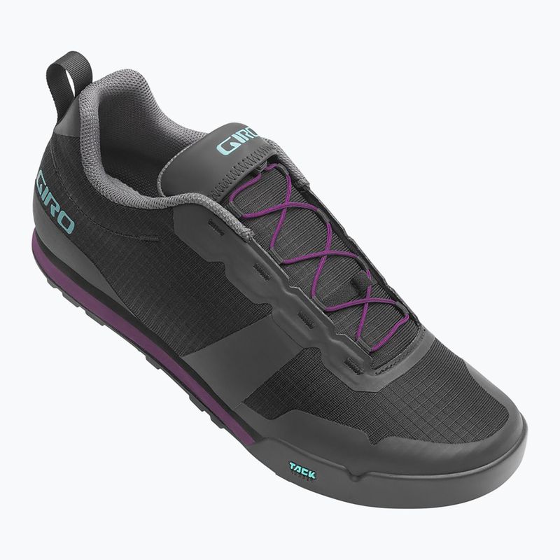 Scarpe da ciclismo con zeppa da donna Giro Tracker Fastlace nero/viola 2