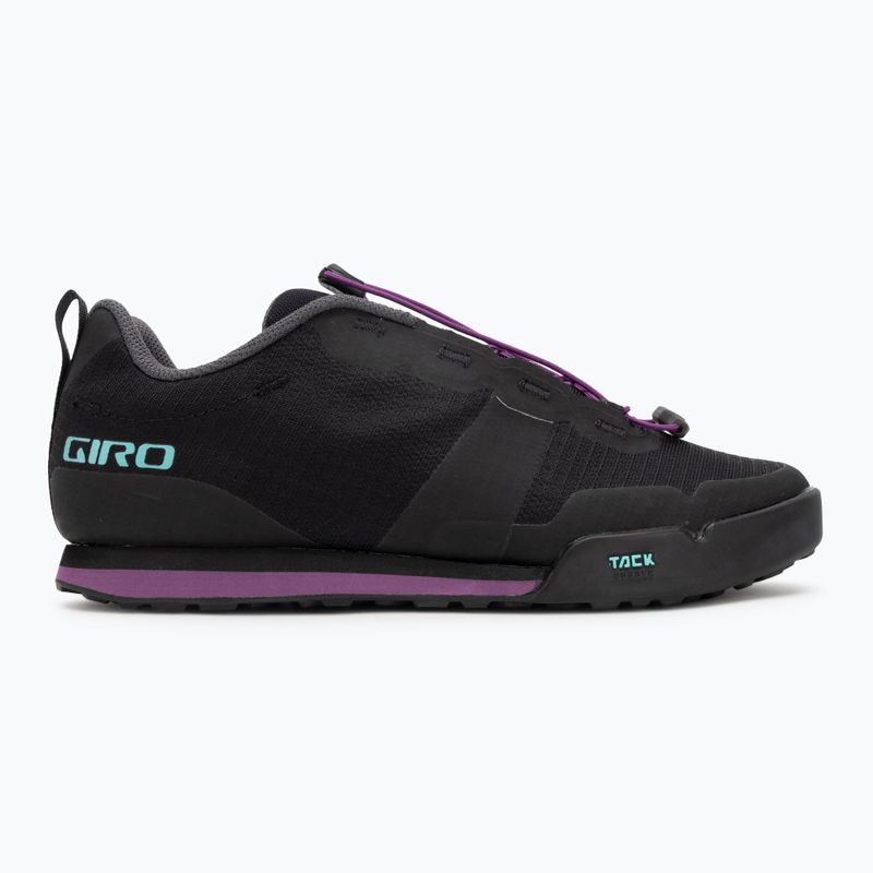 Scarpe da ciclismo con zeppa da donna Giro Tracker Fastlace nero/viola 2