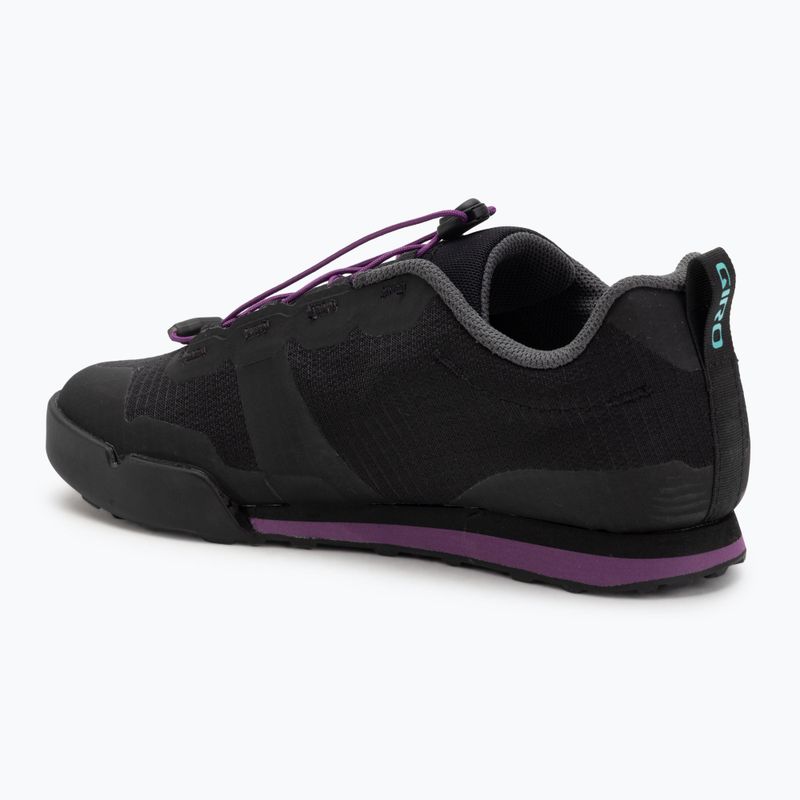 Scarpe da ciclismo con zeppa da donna Giro Tracker Fastlace nero/viola 3
