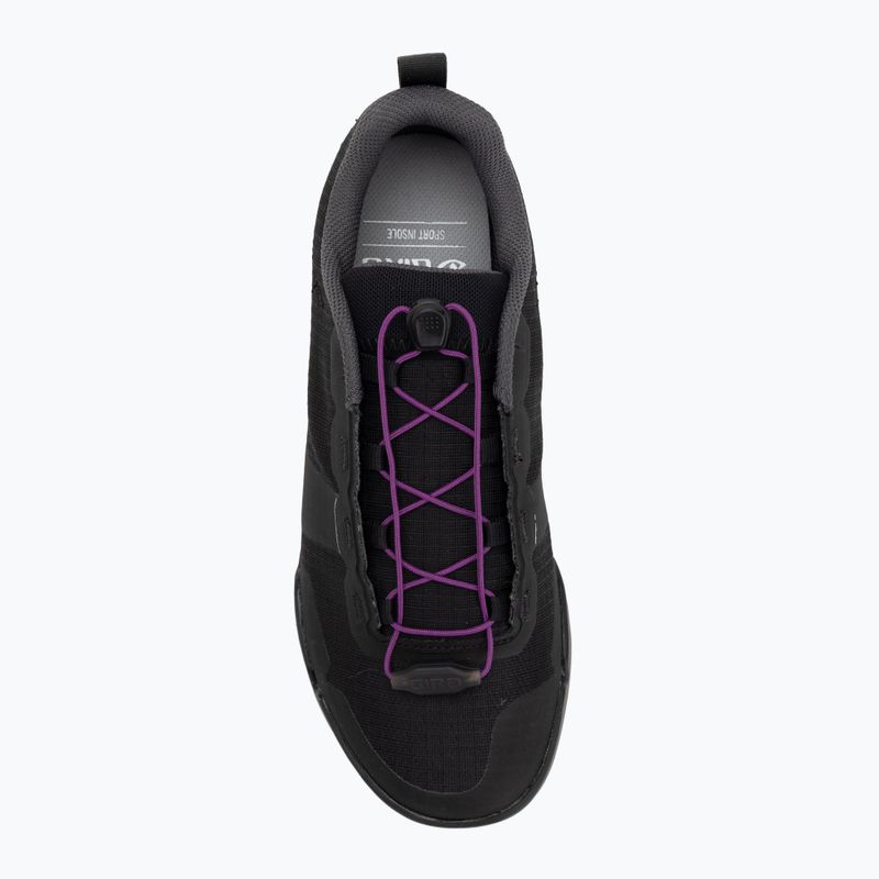 Scarpe da ciclismo con zeppa da donna Giro Tracker Fastlace nero/viola 5
