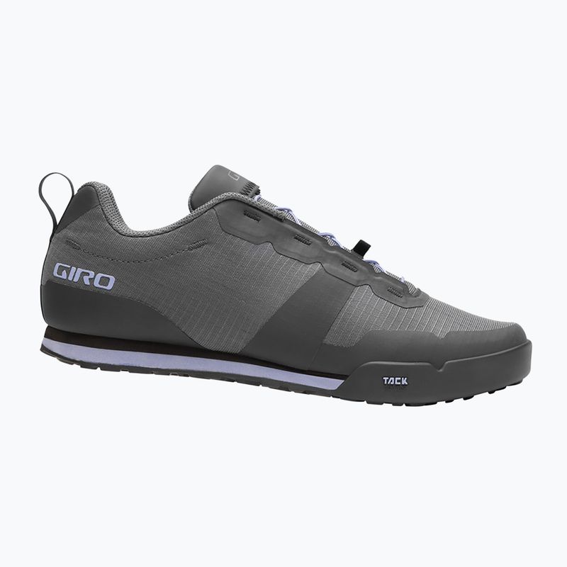Scarpe da ciclismo con piattaforma da donna Giro Tracker Fastlace dark shadow/grigio lavanda 2