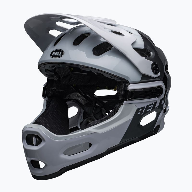 Casco da bici Bell Full Face Super 3R MIPS bianco/nero opaco