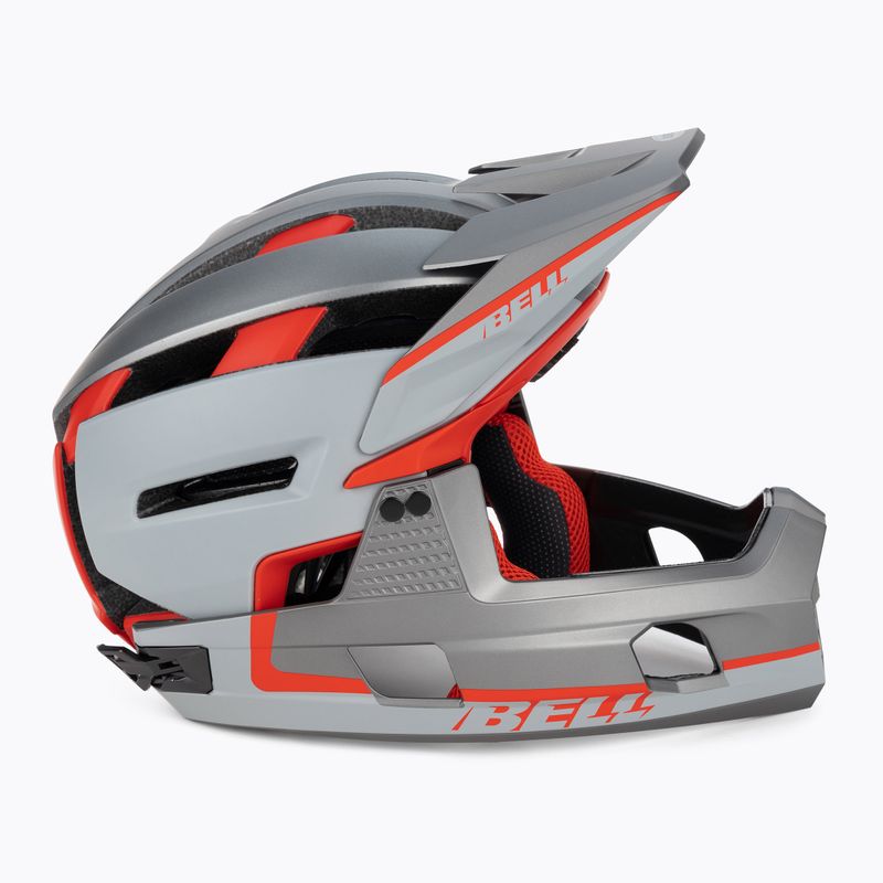 Casco da bici Bell FF Super Air R MIPS Spherical grigio opaco/rosso 3