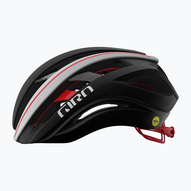 Casco da bicicletta Giro Aether Spherical MIPS nero opaco/bianco/rosso 2