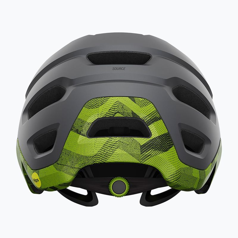 Casco da bici Giro Source Integrated MIPS nero metallizzato opaco/ano lime 3