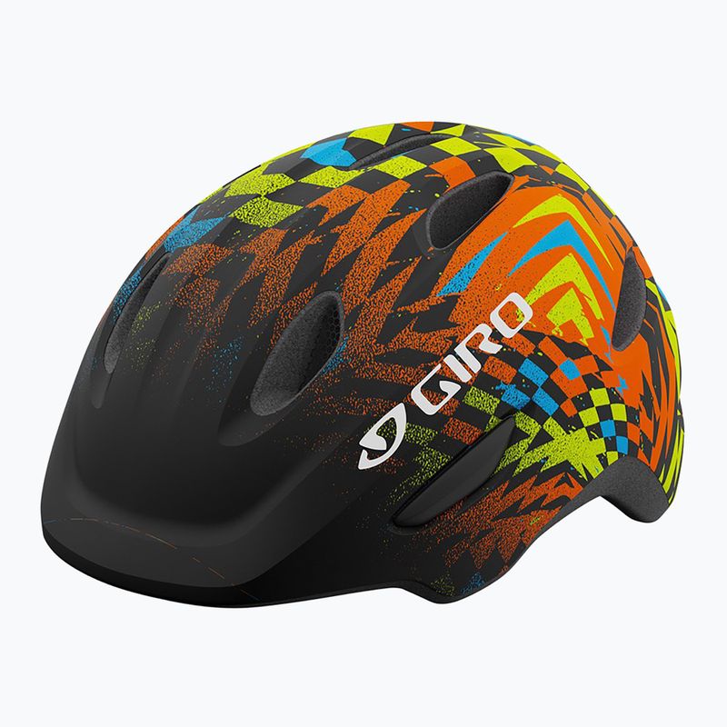 Casco bici da bambino Giro Scamp nero opaco/check fade