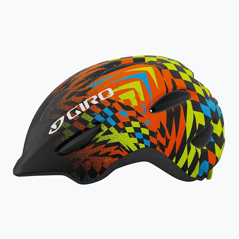 Casco bici da bambino Giro Scamp nero opaco/check fade 2