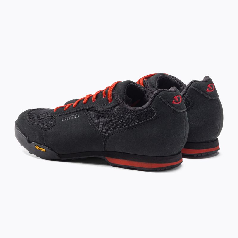 Scarpe da ciclismo MTB da uomo Giro Rumble VR nero/rosso brillante 3