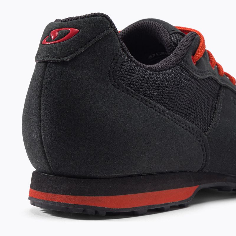Scarpe da ciclismo MTB da uomo Giro Rumble VR nero/rosso brillante 9
