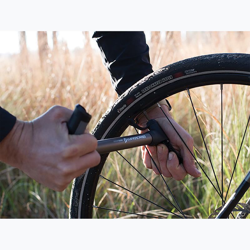 Pompa per bicicletta Blackburn Airstick Anyvalve HV 160psi grigio scuro 3