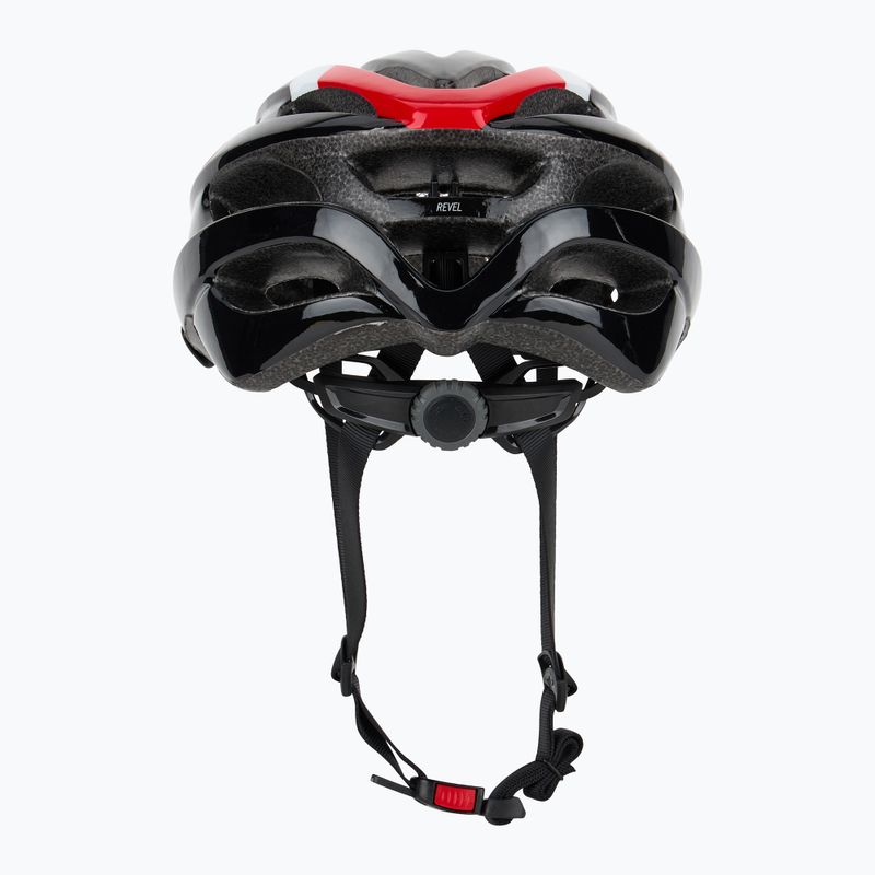 Casco da bicicletta Giro Revel nero rosso brillante 3