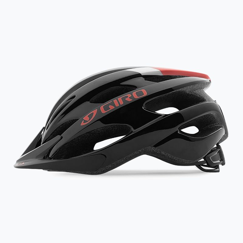 Casco da bicicletta Giro Revel nero rosso brillante 2