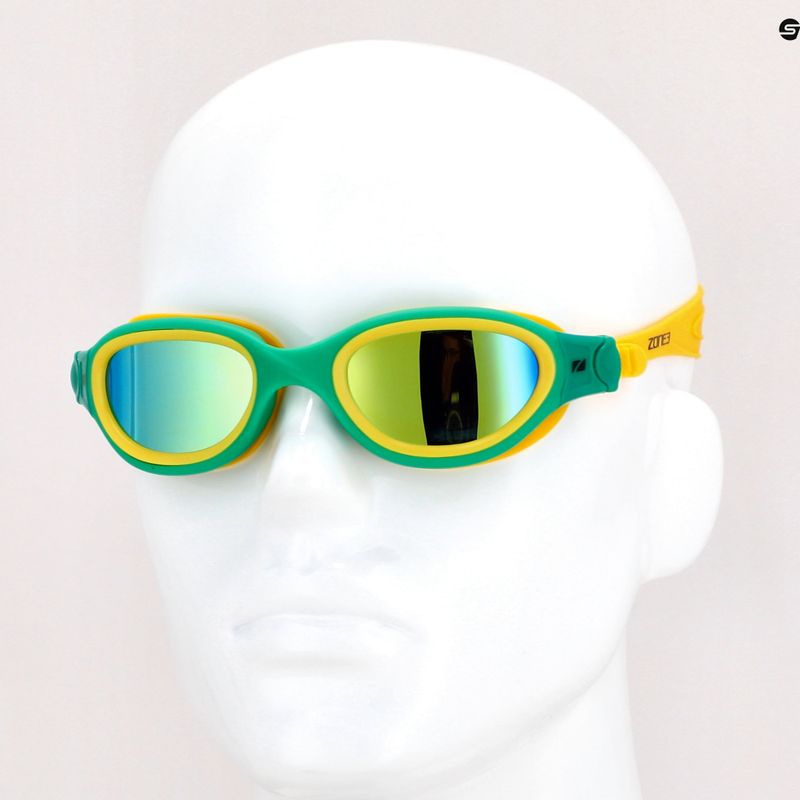 ZONE3 Venator-X Occhialini da nuoto verde/giallo 7