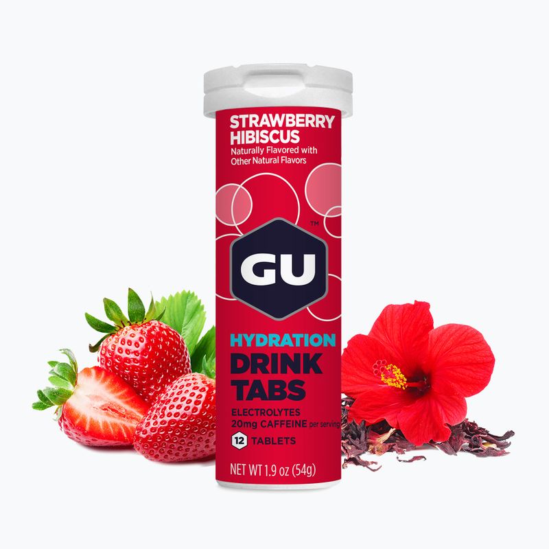 Bevanda isotonica GU Hydration Drink 12 tab fragola/ibisco 2