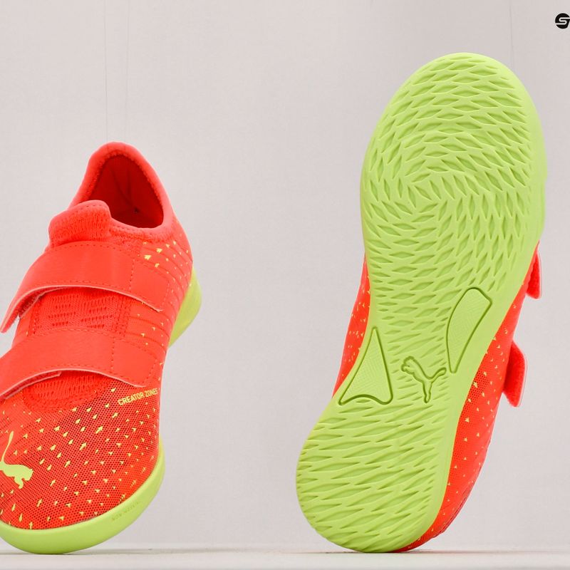 PUMA Future Z 4.4 IT V scarpe da calcio per bambini corallo infuocato/luce frizzante/puma nero/salmone 9
