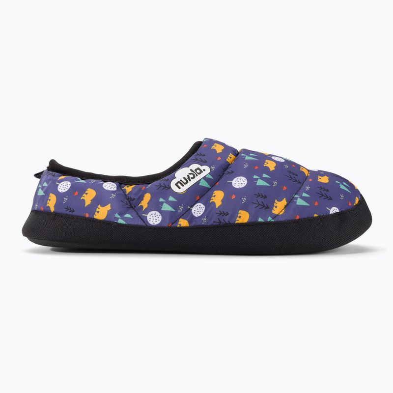 Nuvola Classic Pantofole invernali per bambini con orsetto stampato in blu 2