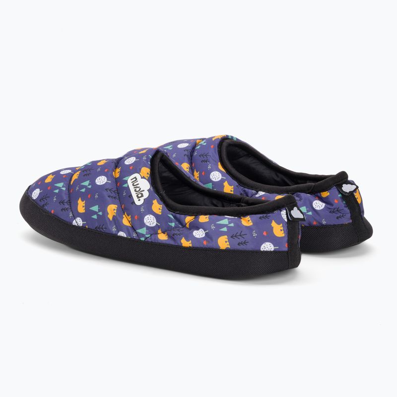 Nuvola Classic Pantofole invernali per bambini con orsetto stampato in blu 3