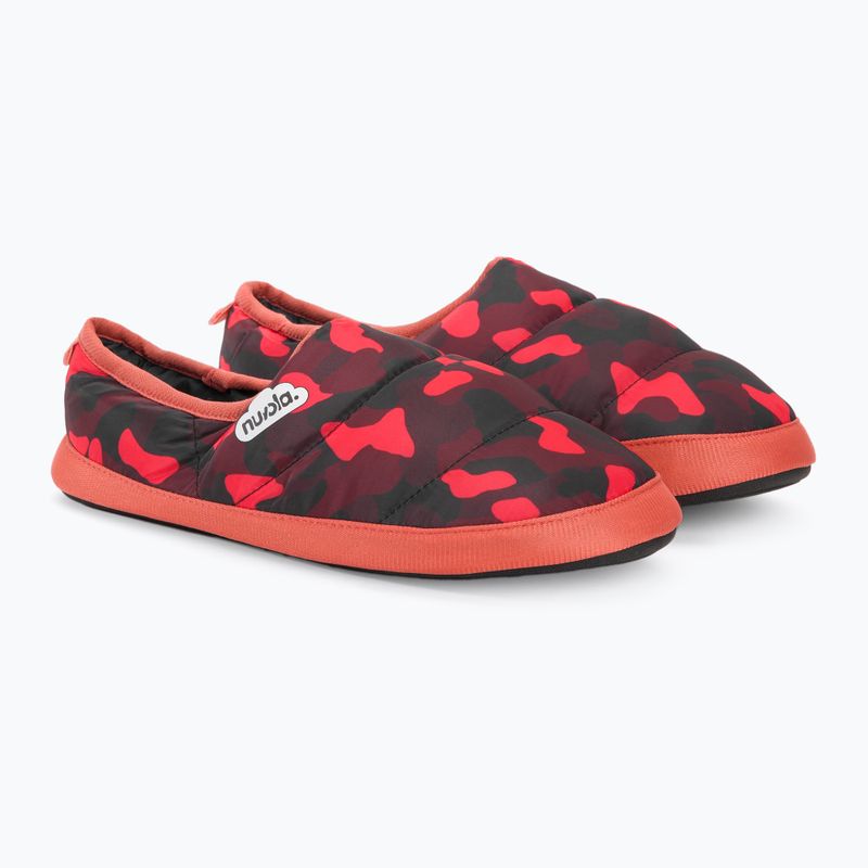 Nuvola Classic Pantofole invernali stampate in rosso mimetico 4