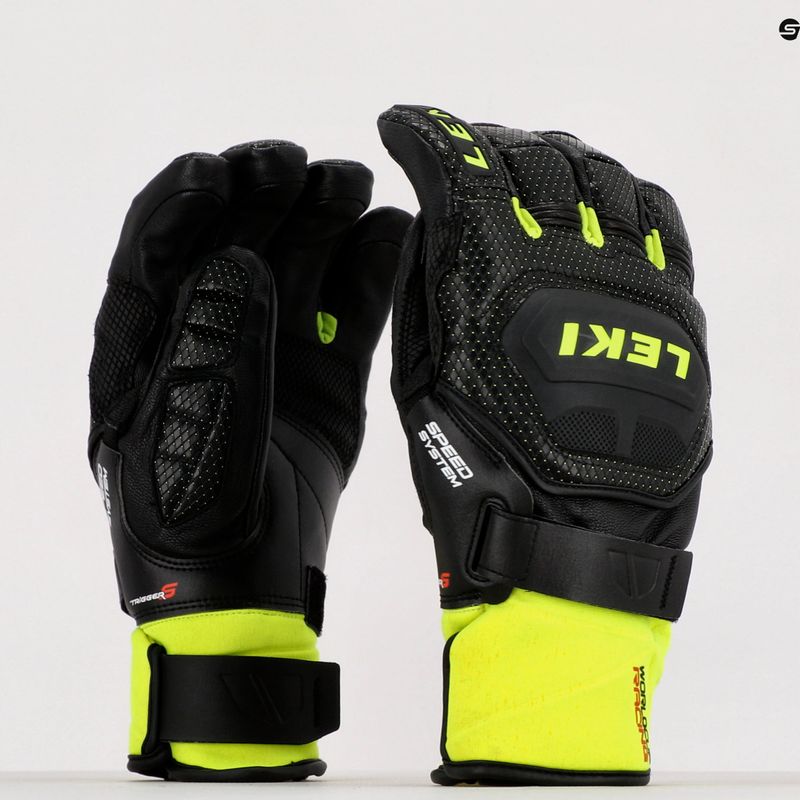 LEKI Guanti da sci da uomo Worldcup Race Flex S Speed System nero-verde 649802301080 8