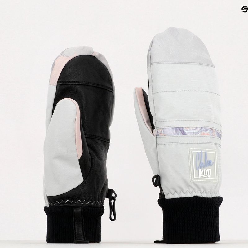 Guanti da snowboard da donna ROXY Chloe Kim grigio marmo viola 6