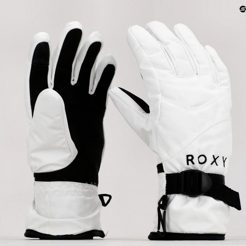 Guanti da snowboard da donna ROXY Jetty Solid bianco brillante 6