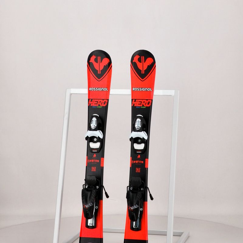 Sci da discesa per bambini Rossignol Hero Pro + attacchi Team 4 GW nero Bulk red 13