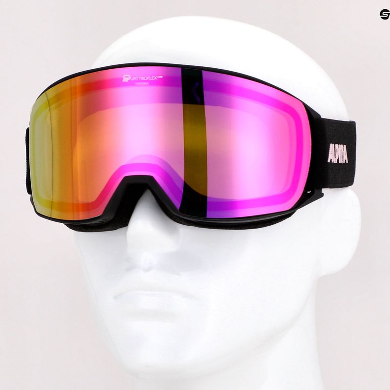 Occhiali da sci Alpina Nakiska Q-Lite nero/rosa opaco/rosa 9
