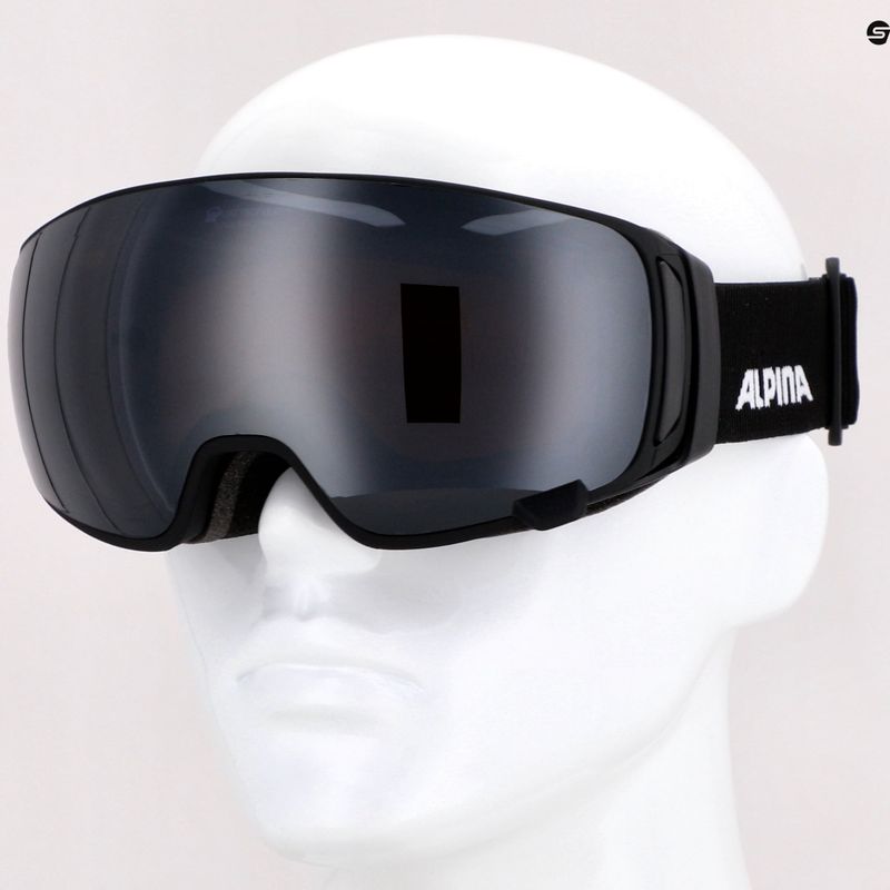 Occhiali da sci Alpina Double Jack Mag Q-Lite nero opaco/nero speculare 12