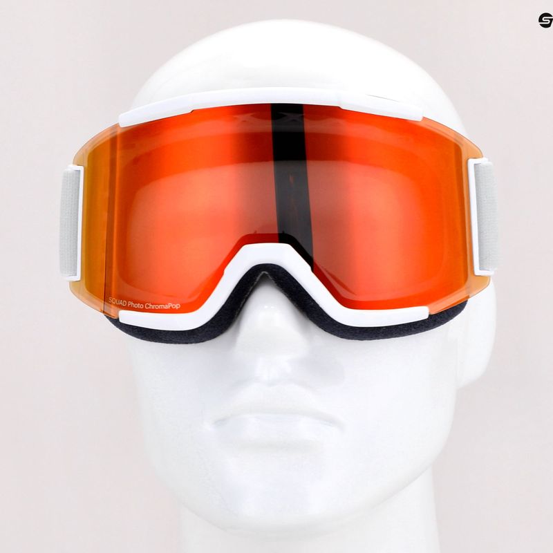 Smith Squad white vapor/chromapop photochromic rose flash occhiali da sci 8