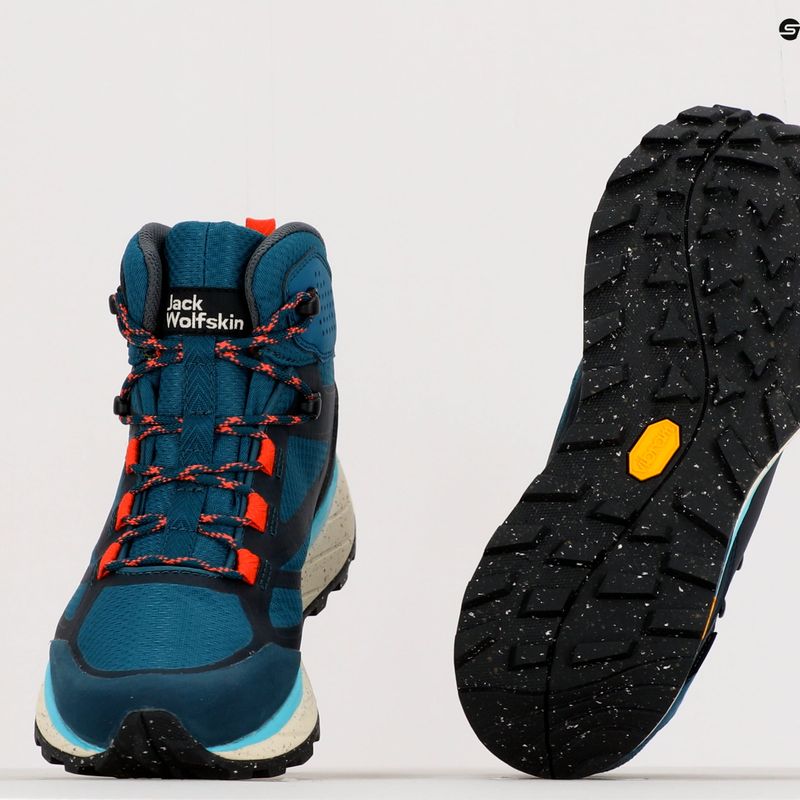 Jack Wolfskin stivali da trekking da donna Terraventure Texapore Mid blu/corallo 10