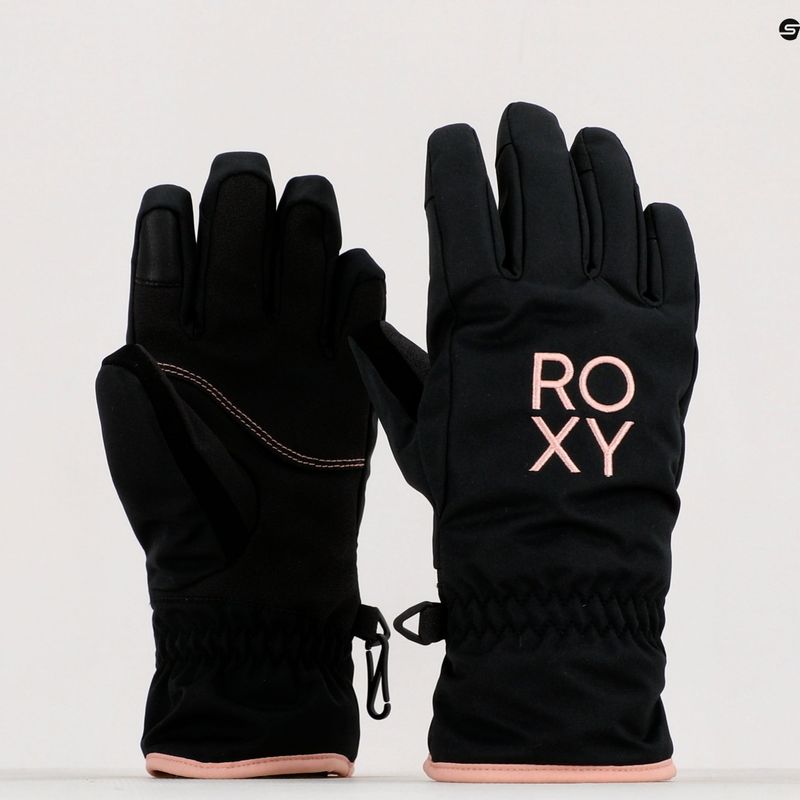 Guanti da snowboard per bambini ROXY Freshfields nero vero 8