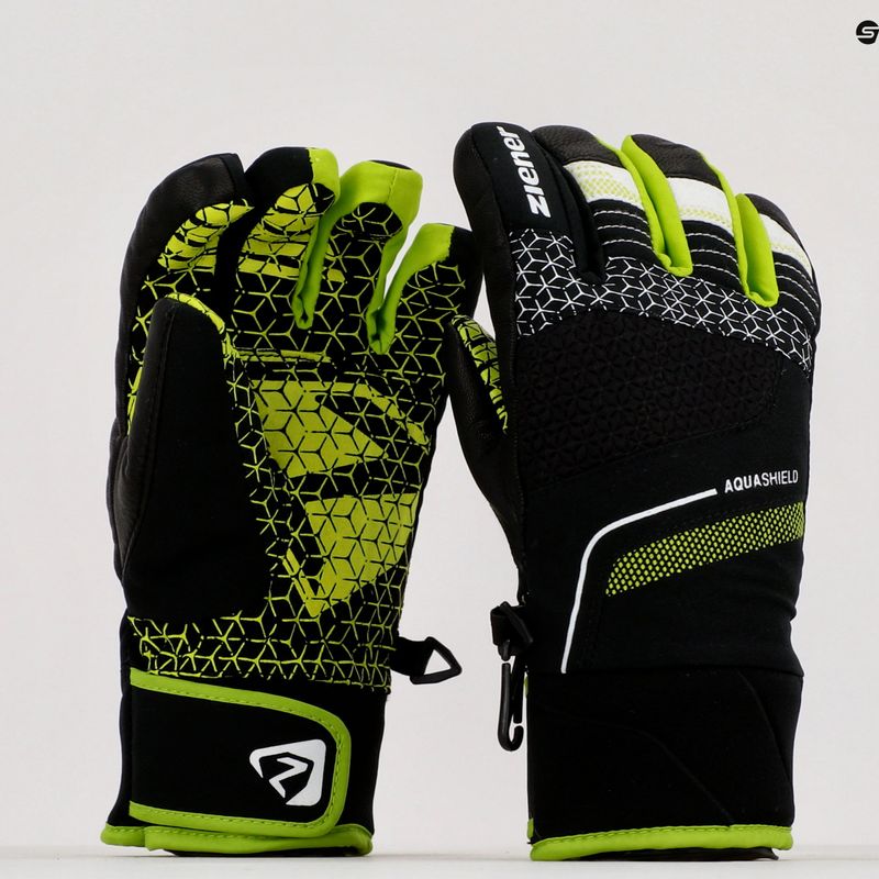 Guanto da sci Ziener Lonzalo AS per bambini nero 801922 8