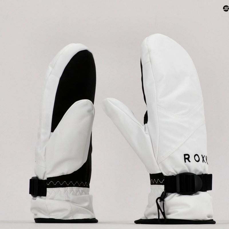 Guanti da snowboard da donna ROXY Jetty Solid Mitt bianco 7