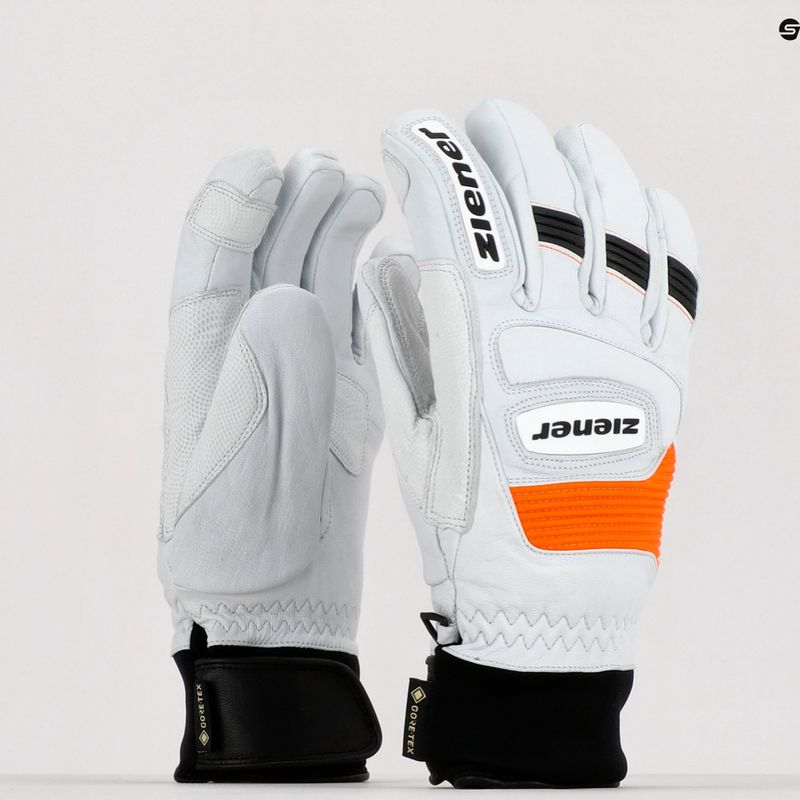 Guanto da sci da uomo ZIENER Guard GTX + Gore Grip PR bianco 801019 10