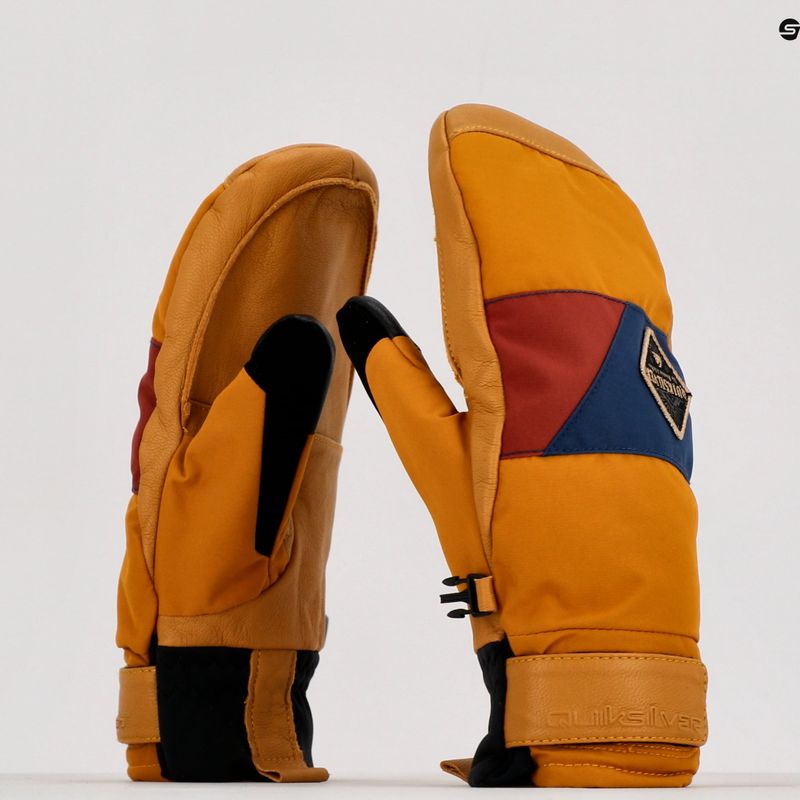 Guanti da snowboard Quiksilver Squad Mitt marrone olivastro 8