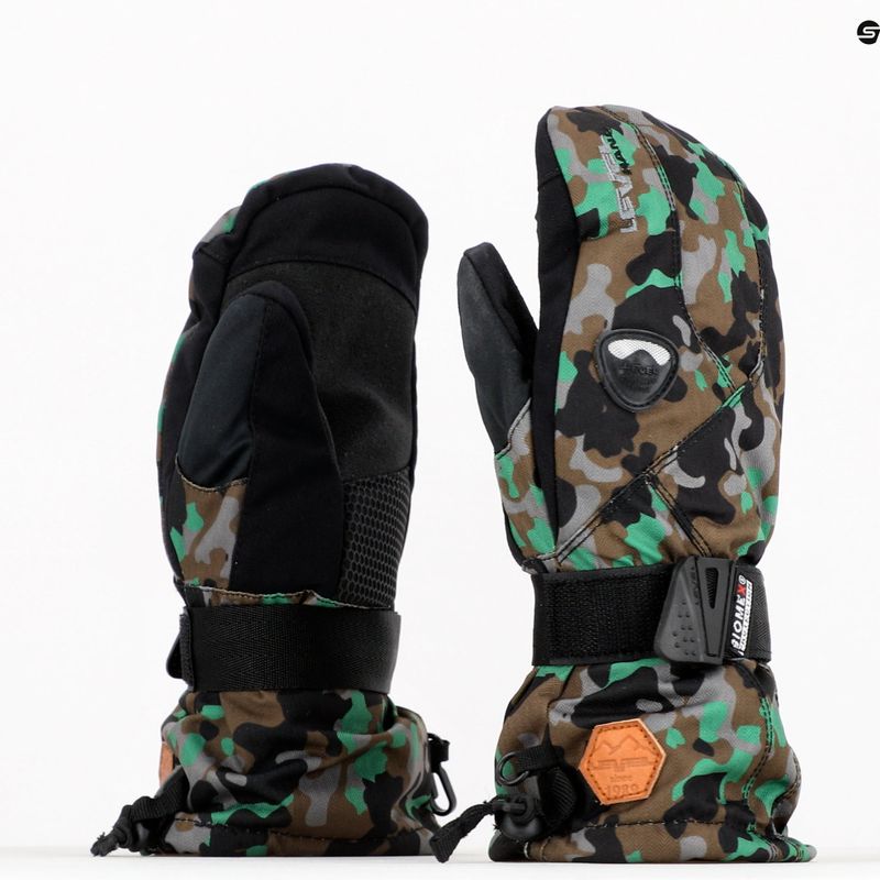 Guanti da snowboard per bambini Level Fly Mitt camo 7