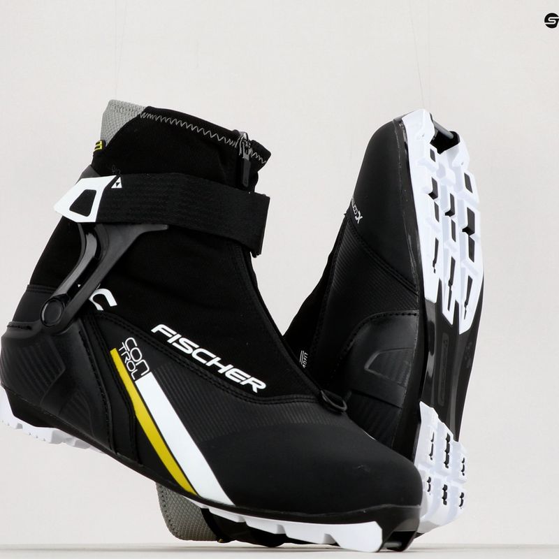 Scarponi da sci di fondo Fischer XC Control nero/bianco/giallo 18
