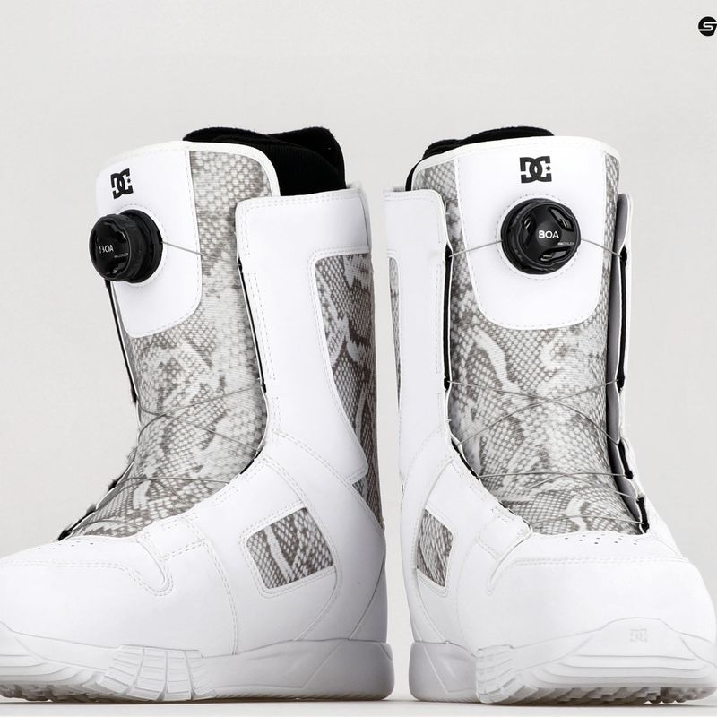 Scarponi da snowboard da donna DC Phase Boa bianco/serpente 10