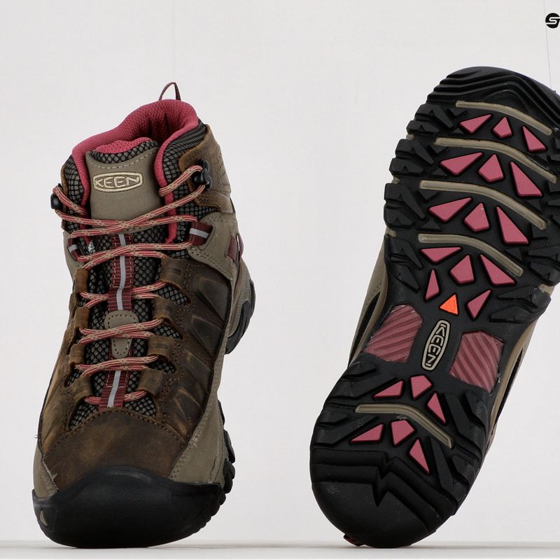 Stivali da trekking da donna KEEN Targhee III Mid WP weiss/boysenberry 18