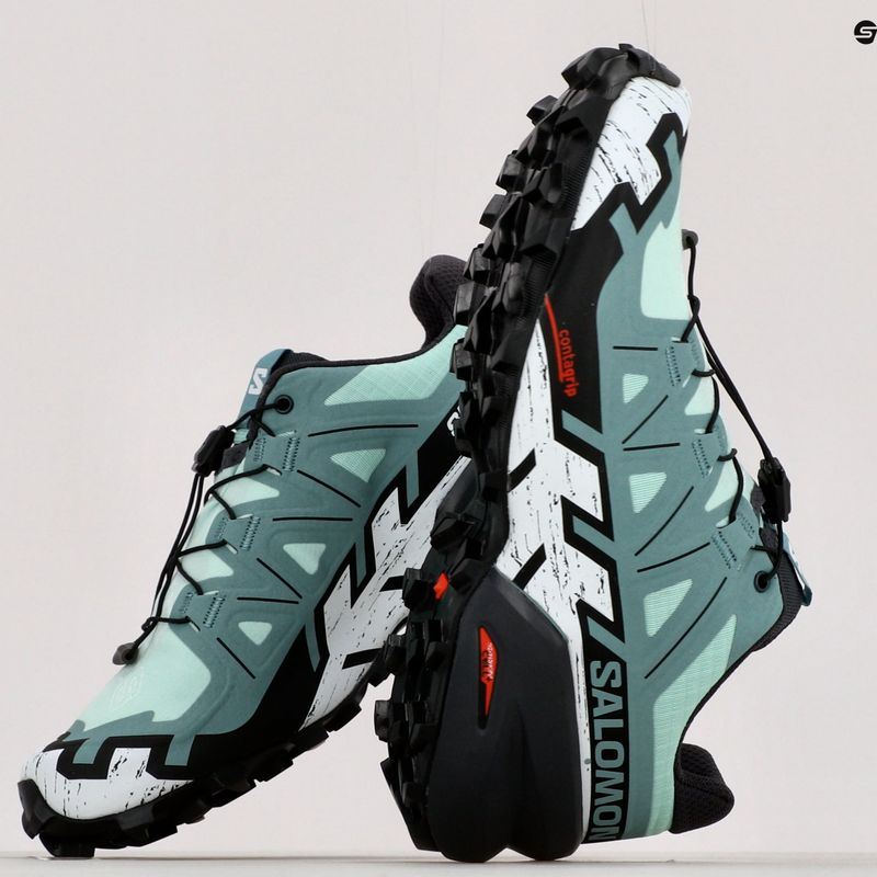 Salomon Speedcross 6 scarpe da corsa da donna yucca/ebano/bianco 13