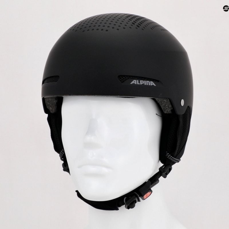 Casco da sci Alpina per bambini Zupo nero opaco 15