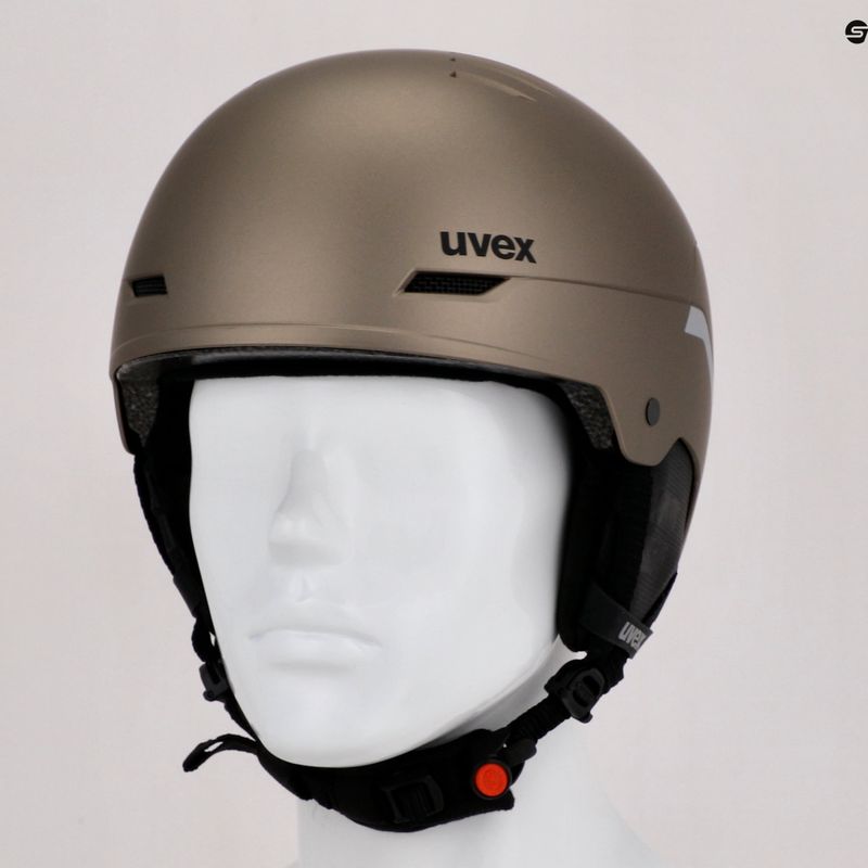 Casco da sci UVEX Wanted Soft oro argento strisce opache 17