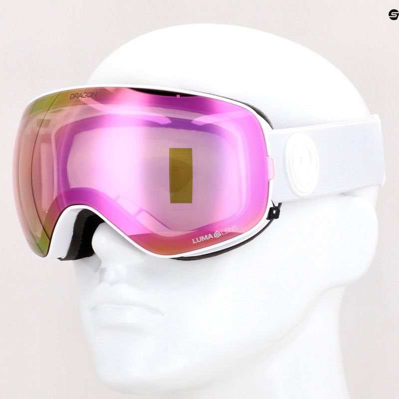 Occhiali da sci DRAGON X2S whiteout/lumalens pink ion/lumalens dark smoke 30786/7230195 12
